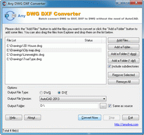 DWG to DXF Converter 2009.7