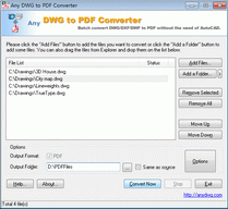 Any DWG to PDF Converter 2009.3