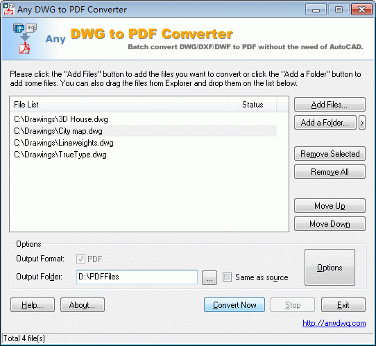 DWG to PDF Converter Professional