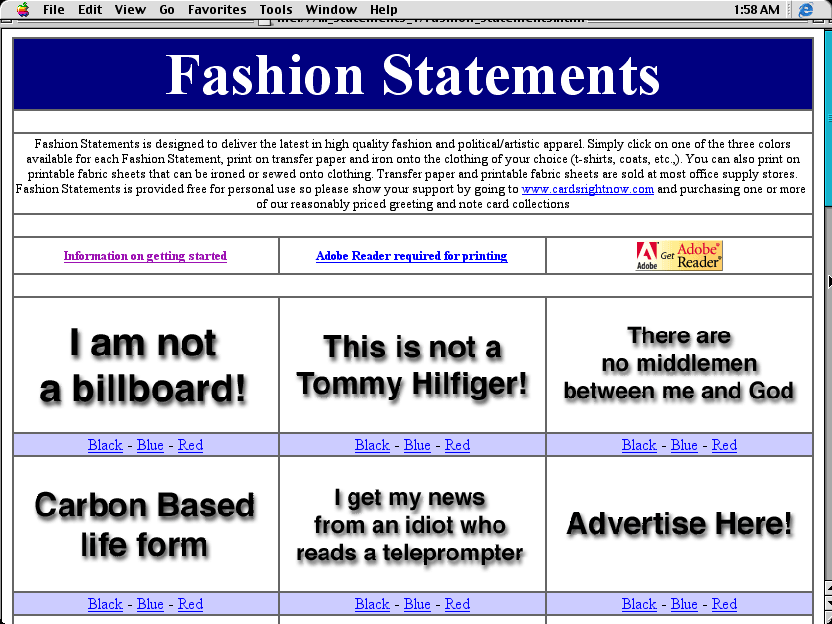 Fashion Statements