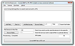 Convert BMP to JPG JPEG in batch or mass conversion