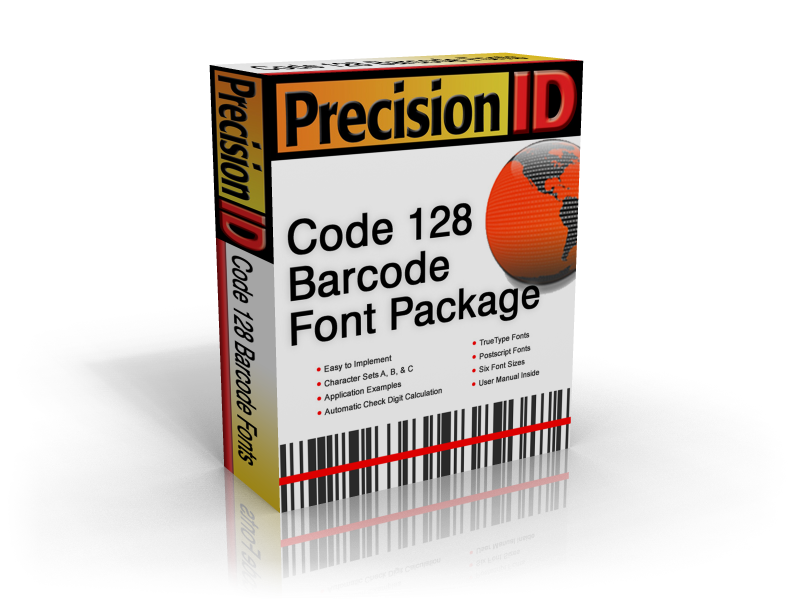PrecisionID Code128 Barcode Fonts