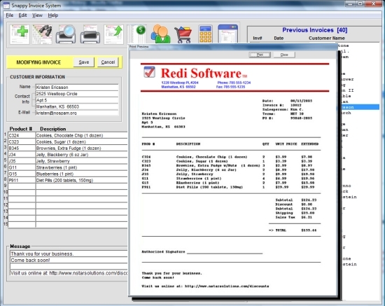 Snappy Invoice System