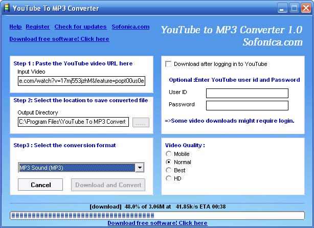 YouTube To MP3 Converter