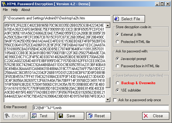 HTML Password Encryption