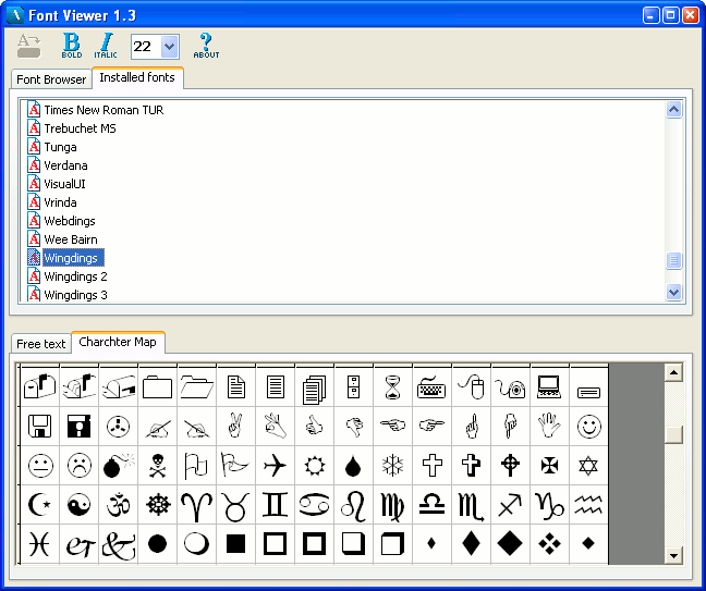 FontViewer