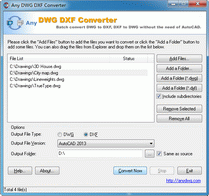 DWG to DXF Converter 2009.6