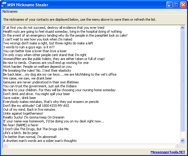 MSN Names Stealer
