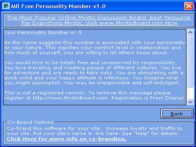 MB Personality Number