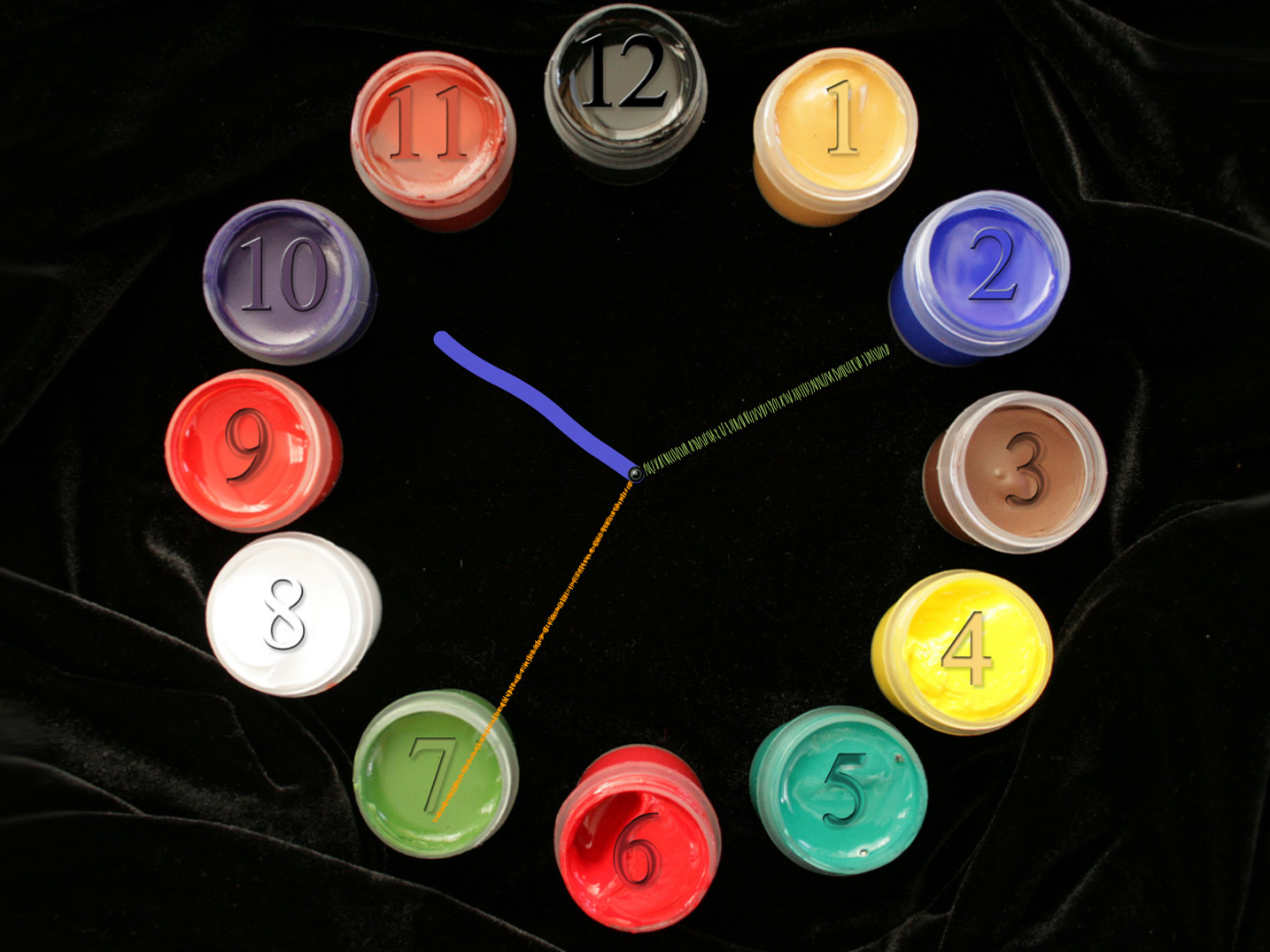 Paintbrush Clock screensaver