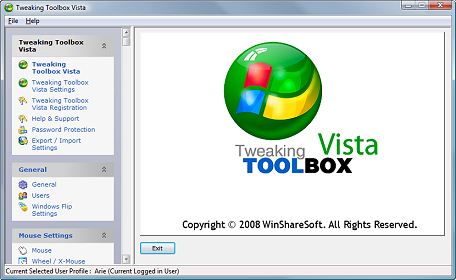 Tweaking Toolbox Vista