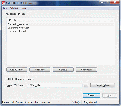 PDF to DXF