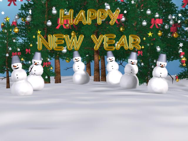 Snowman New year Screensaver