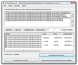 Extract Meta Data and Meta-Information from Multiple Files at Once