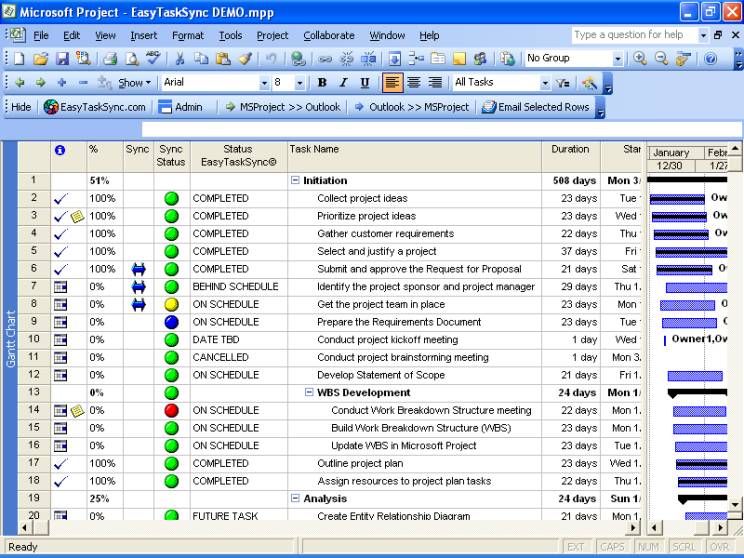 EasyTaskEmail (Email MS Project Tasks)