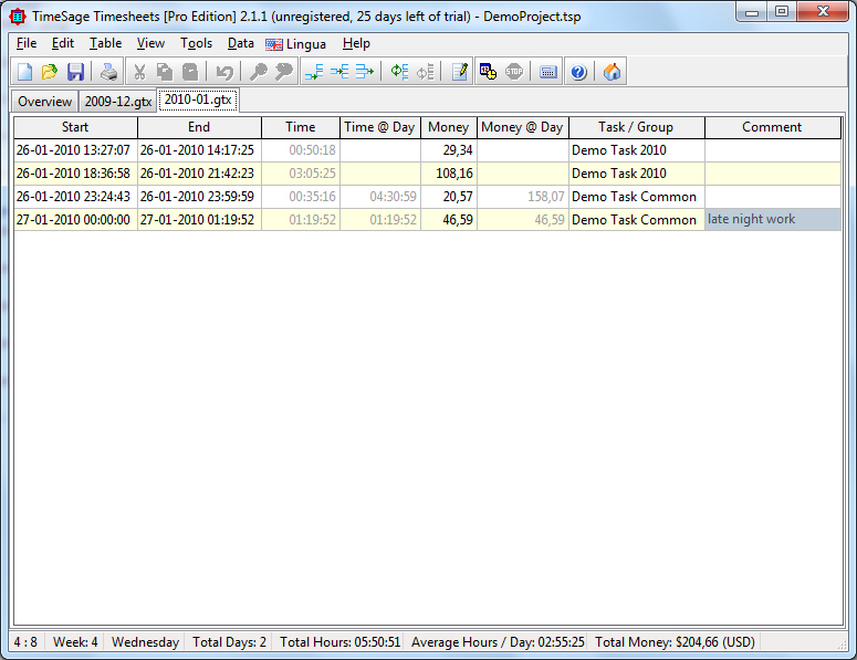 TimeSage Timesheets - Pro Edition