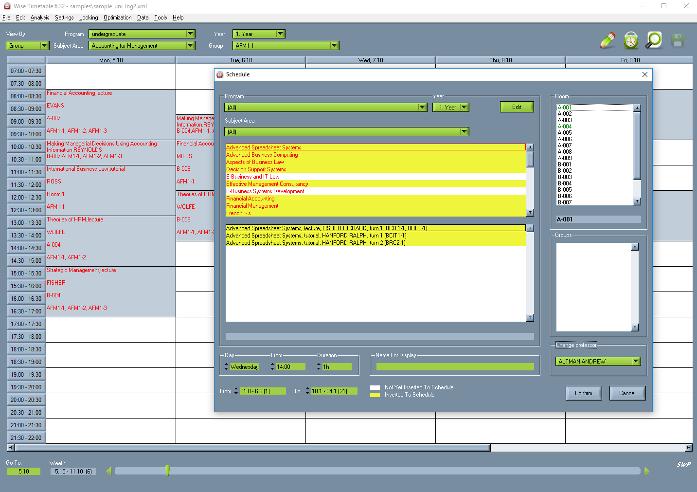 Wise Timetable