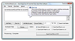 Excel Export to CSV and text from Excel Files