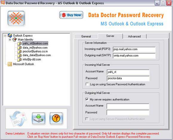 Outlook Password Recovery Program