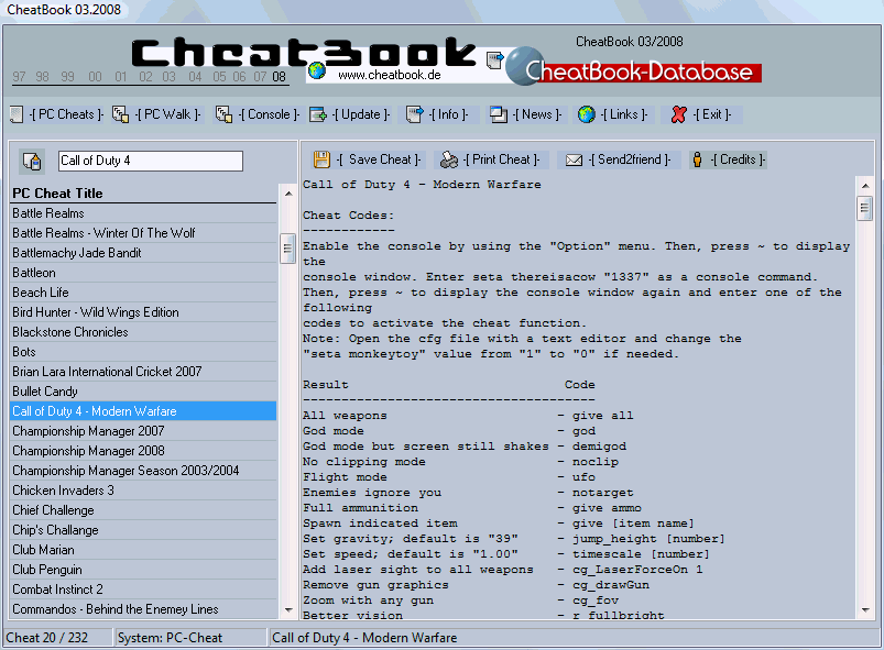 CheatBook Issue 03/2008