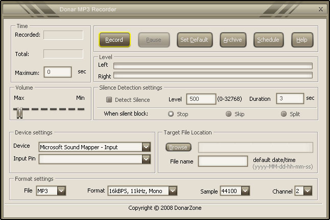 Donar MP3 Recorder