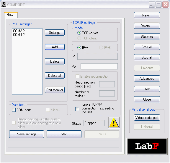 datAxe TCP IP serial data converter