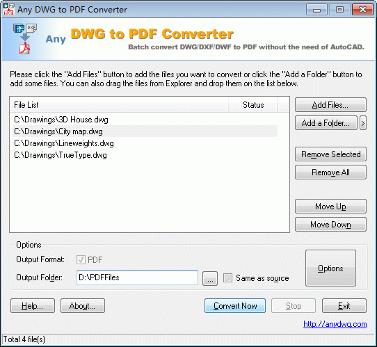 DWG to PDF Converter 2007.2