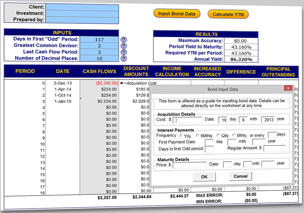 Bond Yield Calculator