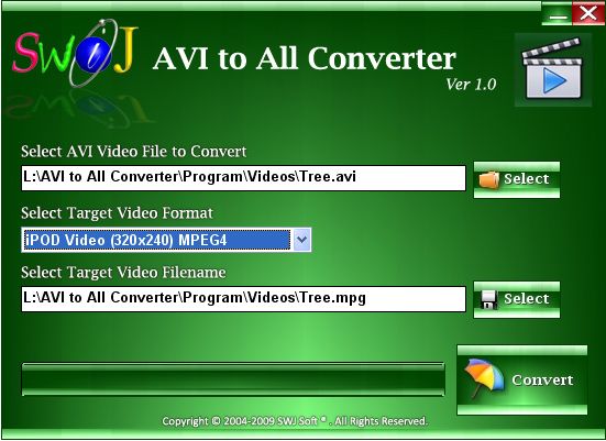 SWiJ AVI to All Converter