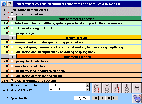 MITCalc Tension Springs