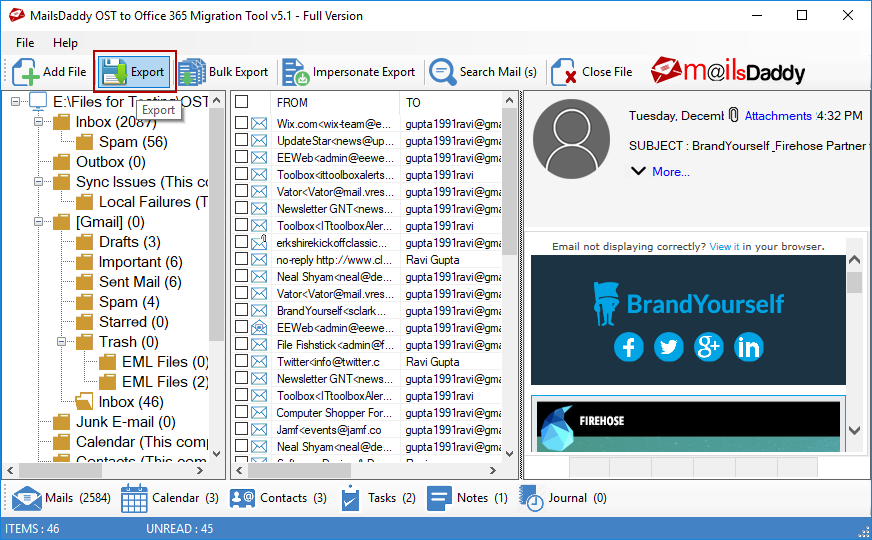 MailsDaddy OST to Office 365 Migration Tool