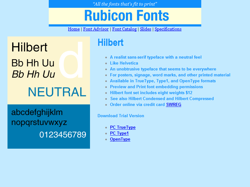 Hilbert Font TT