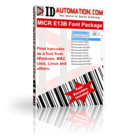 IDAutomation MICR E13B Font Advantage