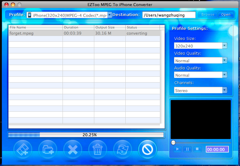 Eztoo MPEG To iPhone Converter for MAC