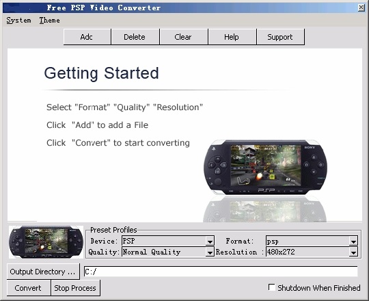 FreeStar Free PSP Video Converter