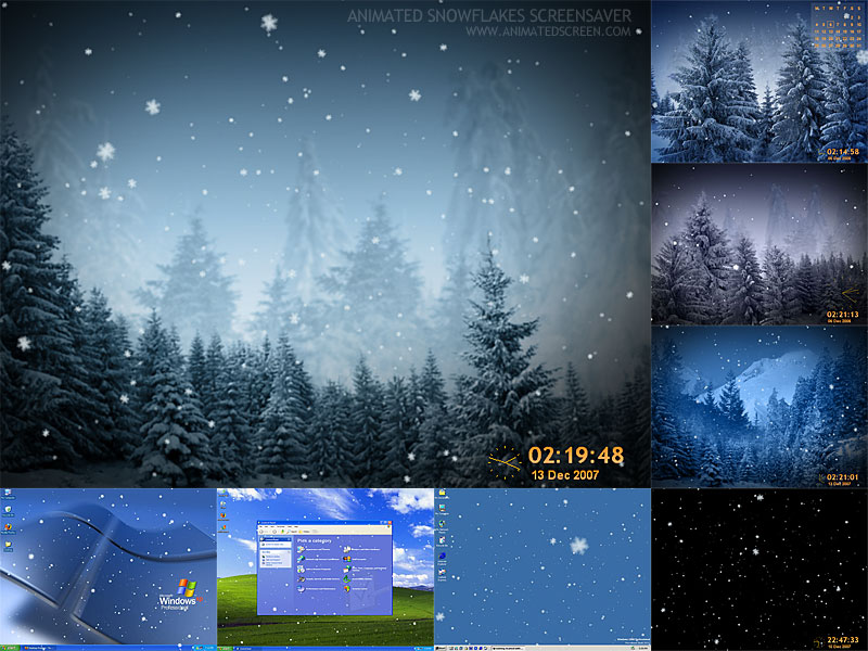 Animated SnowFlakes Screensaver