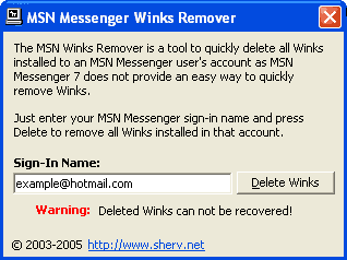 MSN Winks Remover