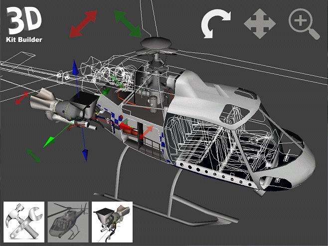 3D Kit Builder (Police Helicopter 2)