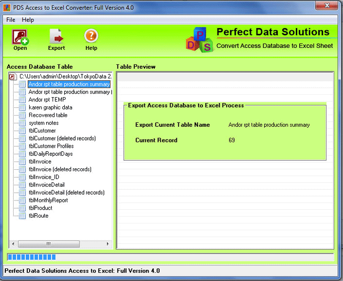 Convert Access to Excel