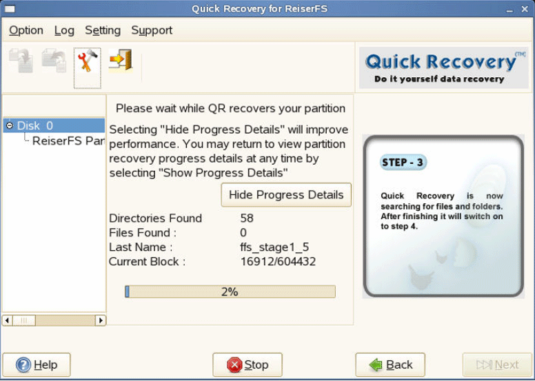 Unistal ReiserFS Data Recovery Software