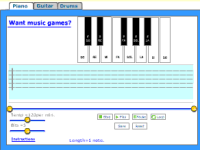 Piano, guitar and drums game