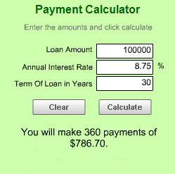 MoneyToys Flash Payment Calculator