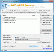 DWF to DWG Converter - DWF to DWG