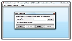 MS Access Split Fields and MS Access Spit Database Entries Icon