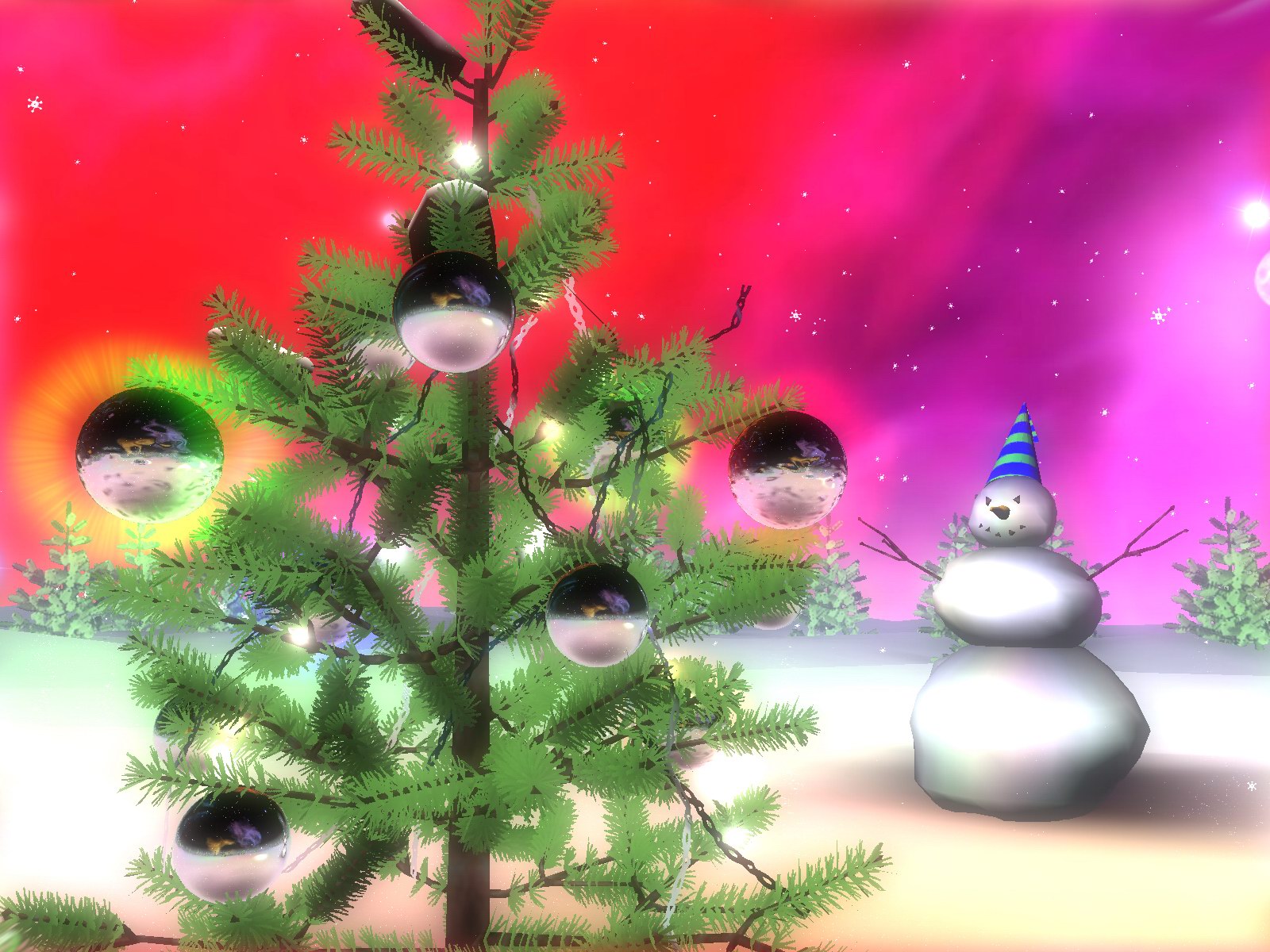 3D Christmas Space screensaver
